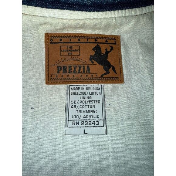 Prezzia Vintage Jean Denim Jacket Unisex Size Large - Picture 7 of 11